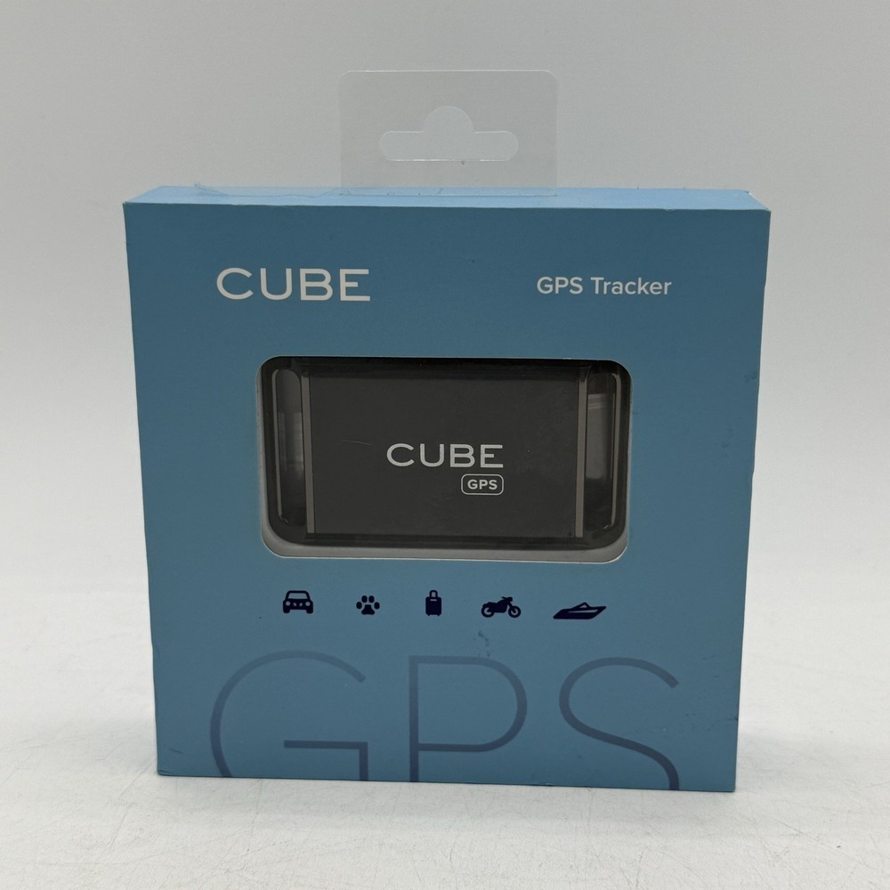 Cube GPS Tracker C7004‎ Black Vehicles ATV Pets Location Geo Fences Rechargeable